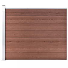 vidaXL barna WPC kerítéspanel 175 x 146 cm kerti bútor