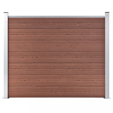 vidaXL barna WPC kerítéspanel 180 x 146 cm kerti bútor