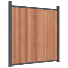 vidaXL barna WPC kerítéspanel 2 oszloppal 180 x 186 cm (4003981) kerti bútor