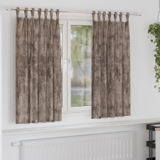 vidaXL Bársony Függönyök 2 db Gombfüggővel Kávétej 175x140 cm lakástextília