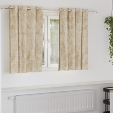 vidaXL bársony függönyök 2 db grommettel krém 140x140 cm lakástextília