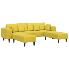 vidaXL Bársony Kanapé párnával párnával 3 pcs Sárga 208 cm Bársony (3335178) bútor