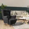 vidaXL Bársonyszürke bársonyfotel