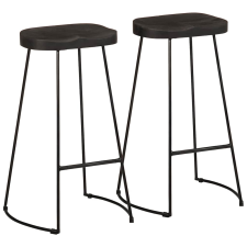 vidaXL Bárszékek 2 db Fekete 45x40x78 cm tömör fa Mango bútor