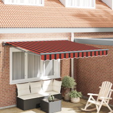 vidaXL Behúzható napellenző Narancs és Barna 350x250 cm kerti bútor
