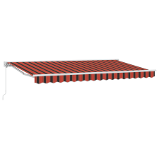 vidaXL Behúzható napellenző Tengerkék 350x200 cm Szövet és Fém (3329661) kerti bútor