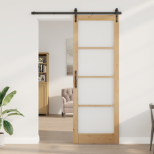 vidaXL Belső Ajtó Üveggel "ORKDAL" 83x232x4 cm Tölgydió nyílászáró