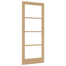 vidaXL Beltéri Ajtó Üveggel "ORKDAL" 83x202x4 cm Tömör Fenyő (4102693) nyílászáró