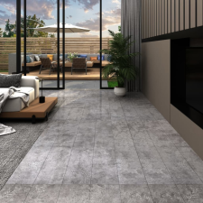 vidaXL betonszürke 2 mm-es öntapadó PVC padlóburkolat 5,02 m² beton- és padlóbevonat