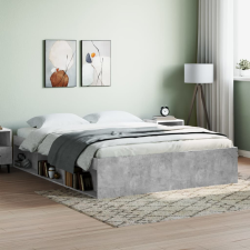 vidaXL betonszürke ágykeret 140x190 cm ágy és ágykellék