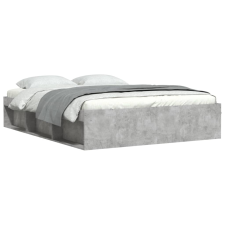 vidaXL betonszürke ágykeret 140x190 cm (3203904) ágy és ágykellék