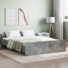 vidaXL betonszürke ágykeret fej- és lábtámlával 150 x 200 cm ágy és ágykellék