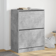 vidaXL betonszürke cipőszekrény 2 kihajtható fiókkal 80 x 42 x 108 cm bútor
