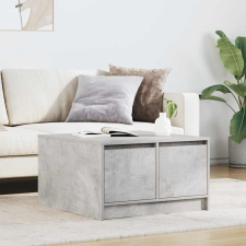 vidaXL betonszürke dohányzóasztal fiókokkal 70,5x70x40 cm bútor