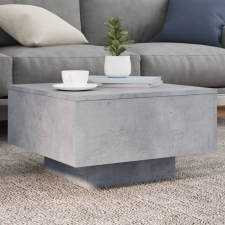 vidaXL betonszürke dohányzóasztal LED-lámpákkal 55 x 55 x 31 cm bútor