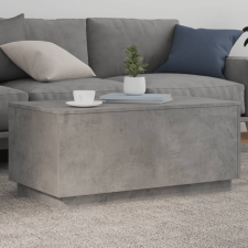 vidaXL betonszürke dohányzóasztal LED-lámpákkal 90x50x40 cm bútor