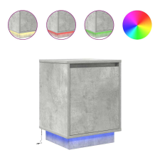 vidaXL betonszürke éjjeliszekrény LED-világítással 38x34x50 cm (861271) bútor
