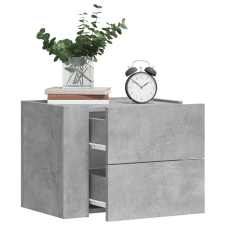 vidaXL betonszürke falra szerelhető éjjeliszekrény 45 x 30 x 35 cm bútor