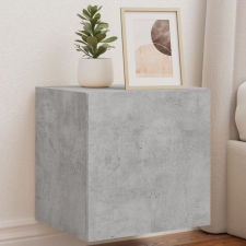 vidaXL betonszürke falra szerelhető TV-szekrény LED-del 40,5x35x40 cm bútor