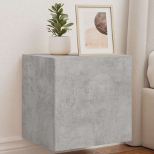 vidaXL betonszürke falra szerelhető TV-szekrény LED-del 40,5x35x40 cm bútor
