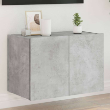 vidaXL betonszürke falra szerelhető TV-szekrény LED-del 60x35x41 cm bútor
