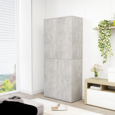 vidaXL betonszürke forgácslap cipősszekrény 80 x 39 x 178 cm bútor