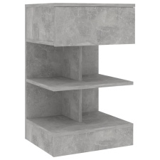 vidaXL betonszürke forgácslap éjjeliszekrény 40 x 35 x 65 cm (808656) bútor
