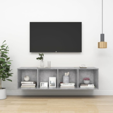 vidaXL betonszürke forgácslap fali TV-szekrény 37x37x142,5 cm bútor