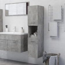 vidaXL betonszürke forgácslap fürdőszobaszekrény 30 x 30 x 130 cm fürdőszoba bútor