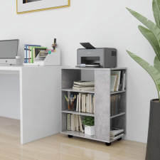 vidaXL betonszürke forgácslap kerekes szekrény 60 x 35 x 75 cm bútor