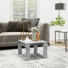 vidaXL Betonszürke forgácslap kisasztal 50 x 50 x 35 cm bútor