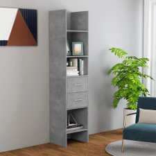 vidaXL Betonszürke forgácslap könyvszekrény 40 x 35 x 180 cm (803420) bútor