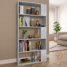 vidaXL betonszürke forgácslap könyvszekrény/térelválasztó 80x24x159 cm bútor