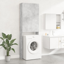 vidaXL betonszürke mosógépszekrény 64 x 25,5 x 190 cm fürdőszoba bútor