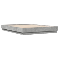 vidaXL betonszürke szerelt fa ágykeret 120 x 200 cm (3209866) ágy és ágykellék