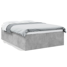 vidaXL betonszürke szerelt fa ágykeret 135 x 190 cm ágy és ágykellék