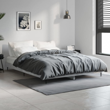 vidaXL betonszürke szerelt fa ágykeret 135 x 190 cm ágy és ágykellék