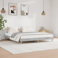 vidaXL Betonszürke szerelt fa ágykeret 140 x 200 cm ágy és ágykellék