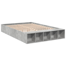 vidaXL betonszürke szerelt fa ágykeret 140 x 200 cm ágy és ágykellék
