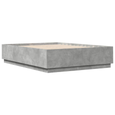 vidaXL betonszürke szerelt fa ágykeret 140 x 200 cm (3209705) ágy és ágykellék