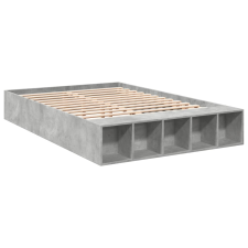 vidaXL betonszürke szerelt fa ágykeret 140x190 cm ágy és ágykellék