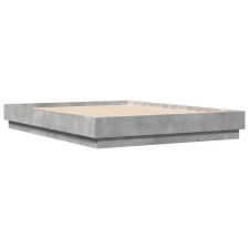 vidaXL betonszürke szerelt fa ágykeret 140x190 cm (3209873) ágy és ágykellék