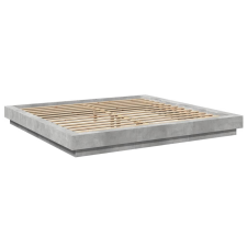 vidaXL betonszürke szerelt fa ágykeret 180 x 200 cm (3281171) ágy és ágykellék