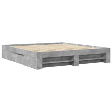 vidaXL betonszürke szerelt fa ágykeret 180 x 200 cm (3295453) ágy és ágykellék