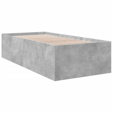 vidaXL betonszürke szerelt fa ágykeret 90 x 200 cm (3280968) ágy és ágykellék