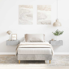 vidaXL betonszürke szerelt fa ágykeret matrac nélkül 75 x 190 cm ágy és ágykellék