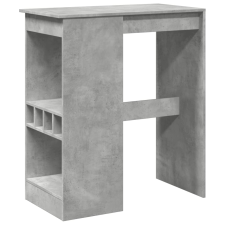 vidaXL betonszürke szerelt fa bárasztal tárolókkal 90x47,5x103,5 cm (854340) bútor