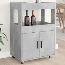 vidaXL betonszürke szerelt fa bárkocsi 60 x 39,5 x 89 cm bútor