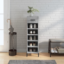 vidaXL betonszürke szerelt fa cipősszekrény 30 x 35 x 105 cm bútor