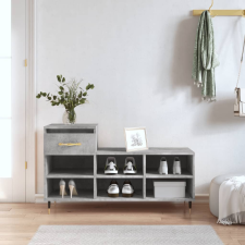 vidaXL betonszürke szerelt fa cipőszekrény 102x36x60 cm bútor